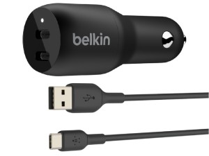 شارژر فندکی فست شارژ بلکین مدل CB00C2 36W بهمراه کابل تایپ سی