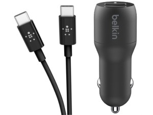 شارژر فندکی بلکین مدل CBD00C بهمراه کابل دو سر تایپ سی