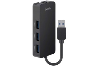 هاب USB3.0 بلکین مدل USB 3.0 3-Port Hub with Gigabit Ethernet Adapter B2B128