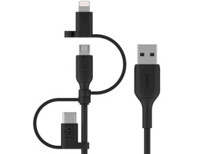 کابل سه سر بلکین مدل CAC001bt2.5MBK به طول 2.5 متر