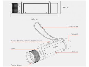 چراغ قوه و پاوربانک چندکاره شیائومی مدل NexTool Outdoor 6 in 1 Thunder Flashlight NE20030