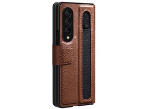کاور چرمی اورجینال نیلکین مدل Aoge Leather Case مناسب برای گوشی موبایل سامسونگ Z Fold 3