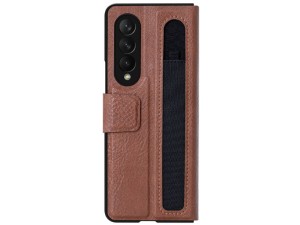 کاور چرمی اورجینال نیلکین مدل Aoge Leather Case مناسب برای گوشی موبایل سامسونگ Z Fold3