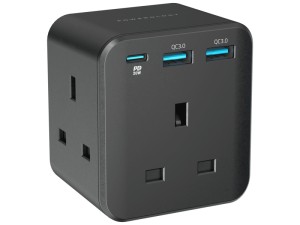 شارژر دیواری و چند راهی برق پاورولوژی مدل PWCUQC003