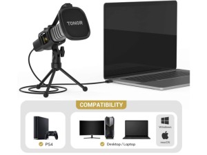 میکروفون استودیویی تونور مدل TC30 USB Condenser Microphone