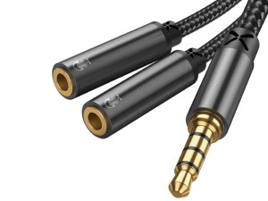 کابل انتقال صدای دوسر جویروم مدل Headphone male to 2-female Y-splitter audio cable SY-A04