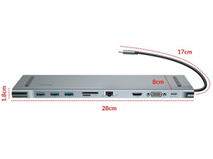 استند لپ تاپ و هاب تایپ سی 10 پورت بیسوس مدل Enjoyment 10 in 1 Docking Station Stand CATSX-F0G