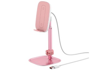 پایه نگهدارنده و شارژر وایرلس بیسوس مدل Literary Youth Desktop Bracket SUWY-D0S