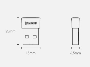 دانگل بلوتوث USB ورژن 5.0 بیسوس مدل Wireless Adapter BA04 ZJBA000001