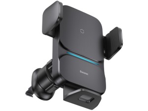پایه نگهدارنده و شارژر وایرلس بیسوس مدل Wisdom Auto Alignment Car Mount CGZX000001