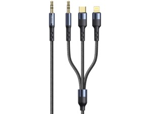 کابل سهسر جک 3.5 به تایپسی، لایتنینگ و جک 3.5 یوسمز مدل US-SJ556