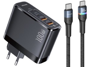 شارژر دیواری فست شارژ 100 وات یوسمز مدل US-CC145 بهمراه کابل دو سر تایپ سی