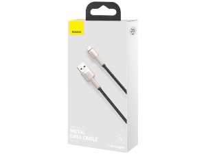 کابل پاوربانکی لایتنینگ بیسوس مدل Cafule Series Metal Data Cable CALJK-01 به طول 25 سانتی‌متر