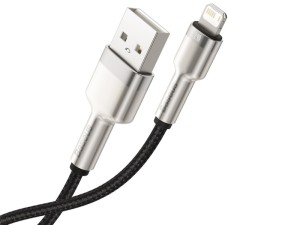 کابل پاوربانکی لایتنینگ بیسوس مدل Cafule Series Metal Data Cable CALJK-01 به طول 25 سانتی‌متر