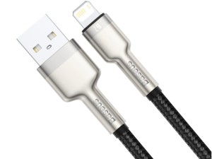 کابل پاوربانکی لایتنینگ بیسوس مدل Cafule Series Metal Data Cable CALJK-01 به طول 25 سانتیمتر
