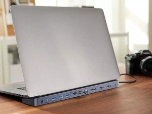 استند لپ تاپ و هاب تایپ سی 11 پورت بیسوس مدل Elitejoy Gen2 universal HUB 11in1 laptop stand WKSX030013