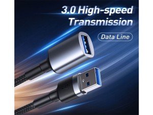 کابل افزایش طول USB 3.0 بیسوس مدل Cafule Cable CADKLF-B0G به طول 1 متر