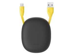 کابل قرقره ای تایپ سی بیسوس مدل Little Reunion One-Way Stretchable CATRN به طول 1 متر