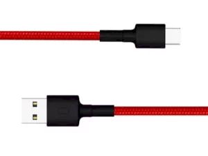 کابل شارژ و انتقال داده تایپ سی شیائومی مدل SJX10ZM Type-C Braided Cable 1m