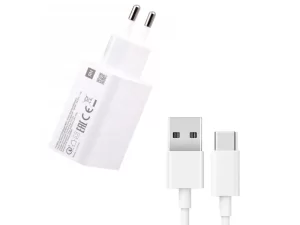 شارژر دیواری فست شارژ شیائومی مدل MDY-11-EP Fast Charger With Cable 22.5W بهمراه کابل تایپ سی