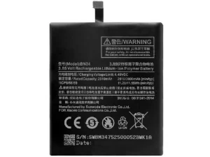 باتری موبایل اورجینال شیائومی مدل BN34 با ظرفیت 3000mAh مناسب برای گوشی موبایل Xiaomi Redmi 5A/Mi 5A