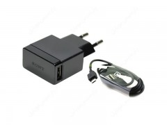 شارژر ديواري سوني مدل EP880 بهمراه کابل تبدیل USB به microUSB سونی مدل EC 801 بطول 1 متر