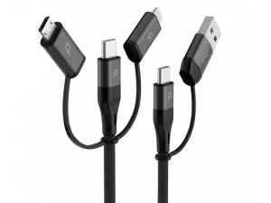 کابل چند کاره پرودو مدل All in One Aluminum Braided Cable PD-LCMUBR