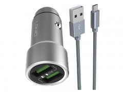 شارژر فندکی الدینیو مدل C401 همراه با کابل microUSB