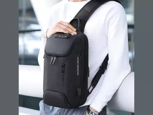 کوله تک بند ضدسرقت USB دار بنج مدل BG-7082 Anti-theft TSA Lock Bag Waterproof Chest Pack