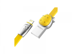 کابل شارژ و انتقال داده USB to Lightning راک طرح گاو مدل RCB0502
