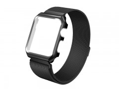 بند فلزي میلانس اپل واچ 42 ميلي متري با محافظ صفحه نمایش فلزی مدل Fashion Watchband