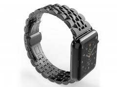 بند فلزي مشکی اپل واچ 42 ميلي متري  سری Strap Band مدل Fashion Watchband