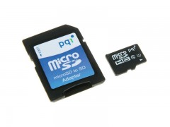 کارت حافظه 8 گیگابایت microSDHC پي کيو آي کلاس 10 استاندارد UHS-I U1 بهمراه آداپتور