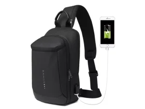 کوله تک بند ضدآب USB دار بنج مدل BG-1910 crossbody bag