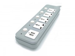 چند راهی برق و شارژر دو پورت هویت مدل HV-SC03