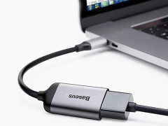 کابل تبدیل USB-C به HDMI f بیسوس مدل Portable Joint Adapter به طول 15 سانتی متر