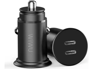 شارژر فندکی 40 وات ویوو مدل PC400 Dual Type-C Quick Car Charger