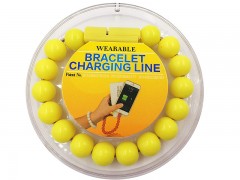کابل شارژ و انتقال داده MicroUSB طرح دستبند مرواریدی مدل Wearable Bracelet Charging Line بطول 0.24 متر