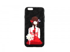 کاور طرح دختر گلدوزی شده مناسب برای گوشی موبایل آیفون 6/6S