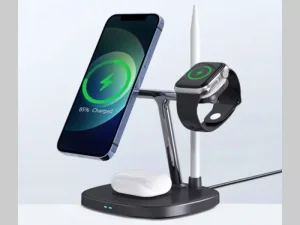 شارژر وایرلس رومیزی چهارکاره ویوو مدل WiWU 4 in 1 wireless charger M8