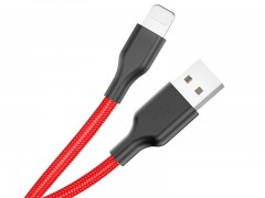 کابل تبدیل USB 2.0 به  Lightning راک مدل Stretchable Charge Sync
