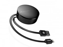 کابل تبدیل USB به microUSB و لایتنینگ بیسوس مدل New Era 2-1 بطول 0.9 متر