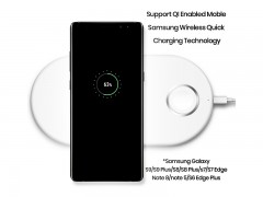 شارژر بی سیم دو کاره بیسوس مدل  Smart 2 in1 Wireless Charger مناسب برای  گوشی موبایل اپل و ساعت اپل واچ