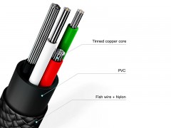 کابل پاور بانکی 2 کاره بیسوس مدل U-shaped portable data cable