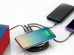 شارژر وایرلس و هاب 3 پورت بیسوس  Star 2 In 1 Desktop Wireless Charger