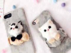 کاور مدل گربه پشمالو مناسب برای گوشی آیفون 7-8 plus