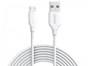 کابل تبدیل USB به microUSB انکر مدل A8134 PowerLine به طول 3 متر