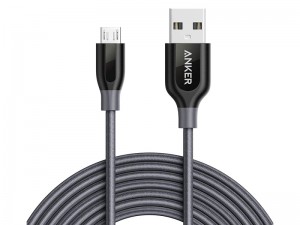 کابل تبدیل USB به Micro-USB انکر مدل A8143 PowerLine Plus به طول 1.8 متر