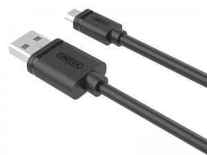 کابل شارژ و انتقال داده USB به microUSB یونیتک مدل Y-C455GBK به طول 3 متر
