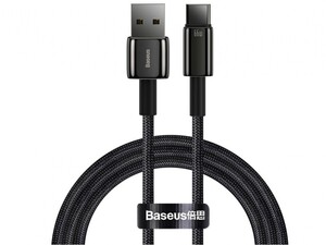 کابل سوپر فست شارژ تایپ‌سی به یواس‌بی یک متری بیسوس Baseus Fast Chaging Data cable Type-C 66W CATWJ-B01 Gold